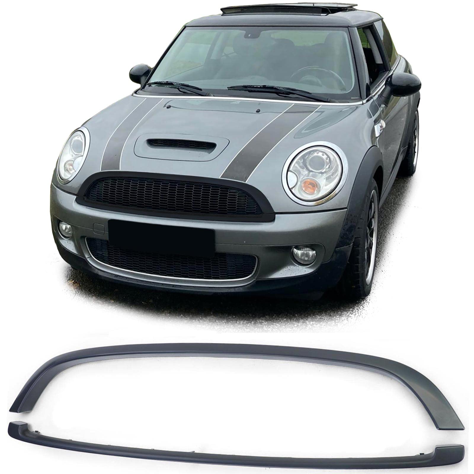 Kühlergrill Leisten Schwarz Matt Set für Mini One Cooper JCW R56 R57 R58 R59 von Tenzo-R