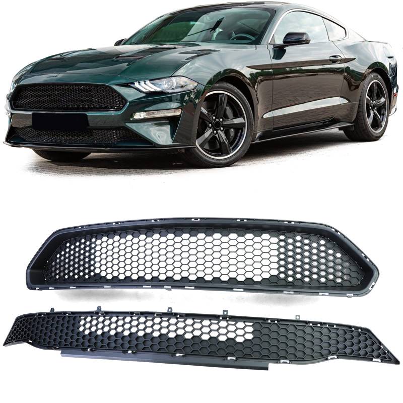 Kühlergrill Set Bullitt Style Oben + Unten für Ford Mustang 6 Facelift 18-23 von Tenzo-R