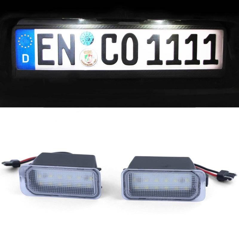 LED Kennzeichenbeleuchtung weiß 6000K für Ford Fiesta 6 08-17 Focus 2 3 08-21 von Tenzo-R