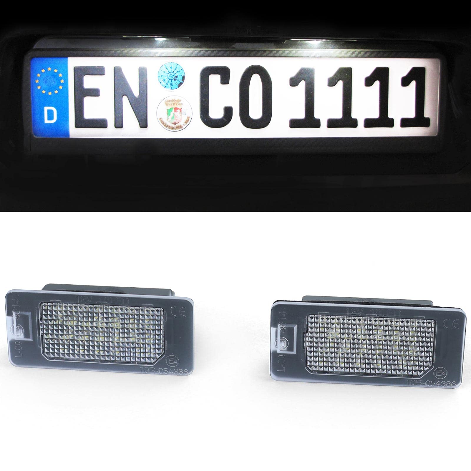 LED Kennzeichenbeleuchtung weiß 6000K passend für 5er BMW E39 E60 Limousine von Tenzo-R