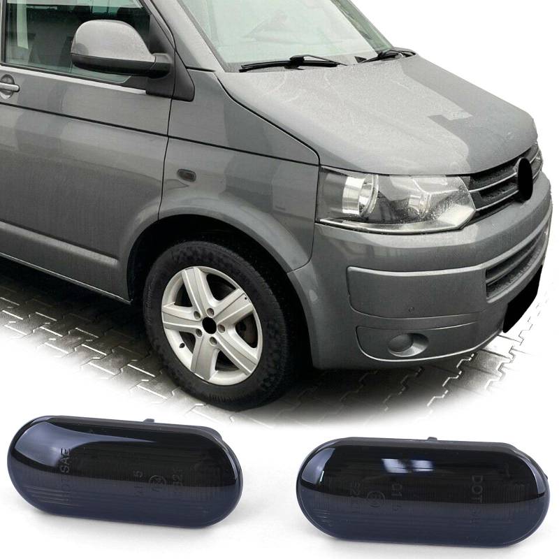 Tenzo-R LED Lightbar Seitenblinker Schwarz für VW T5 Transporter Caravelle Multivan ab03 von Tenzo-R