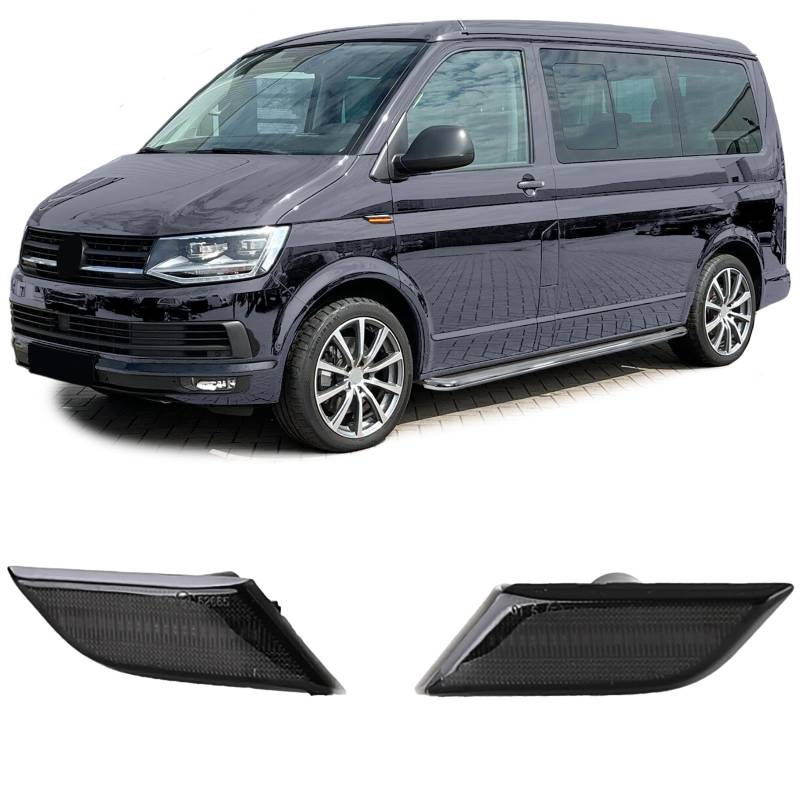 Schwarze LED STRIPE Seitenblinker passend für VW T6.1 ab 2020 von Tenzo-R