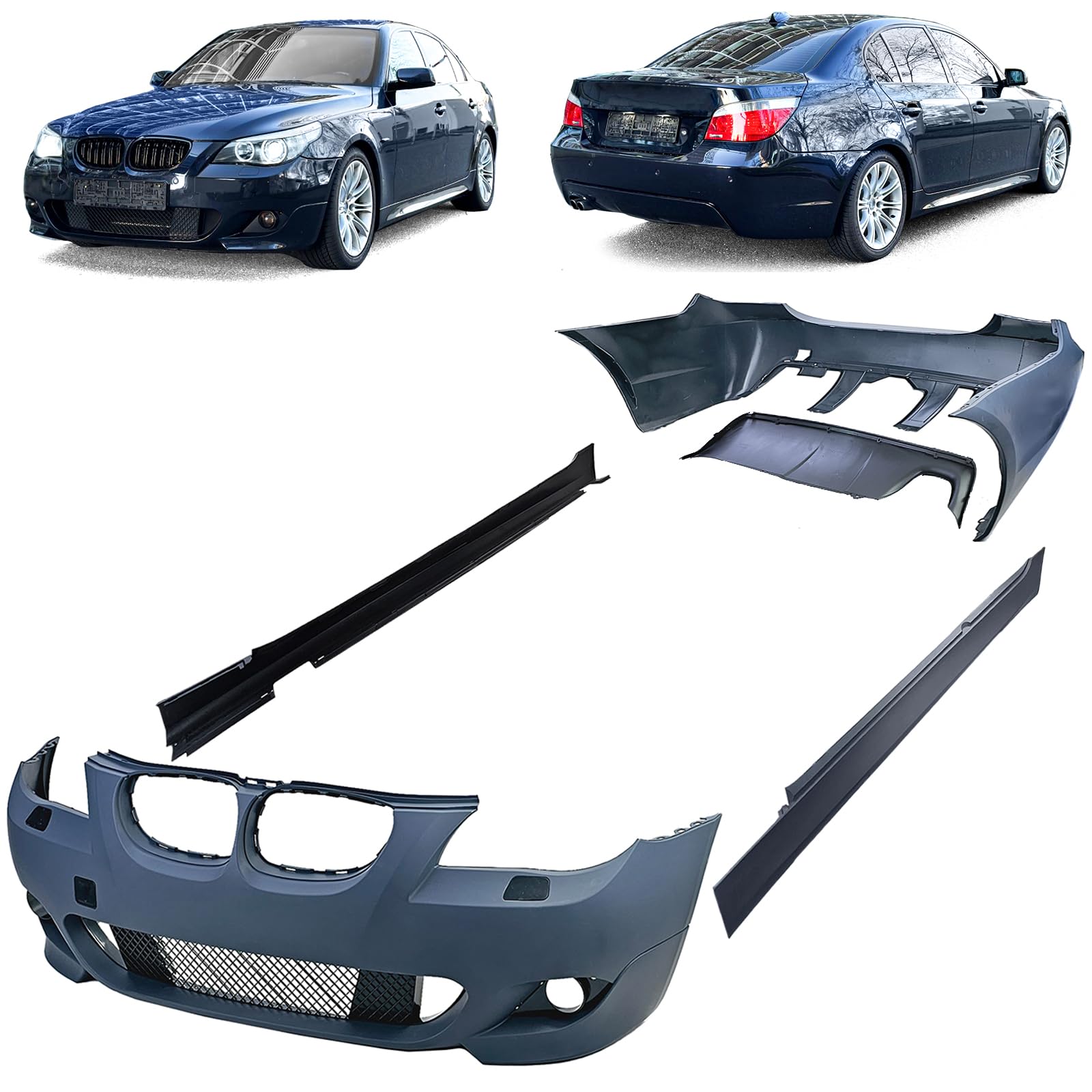 Sport Bodykit Front Heck Stoßstange Schweller passt für 5er BMW E60 Limo 03-07 von Tenzo-R