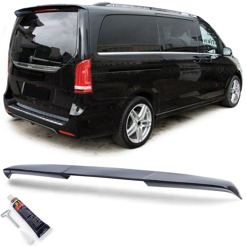 Sport Dach Heckspoiler Schwarz Glanz mit ABE für Mercedes V Vito W447 W448 ab 14 von Tenzo-R