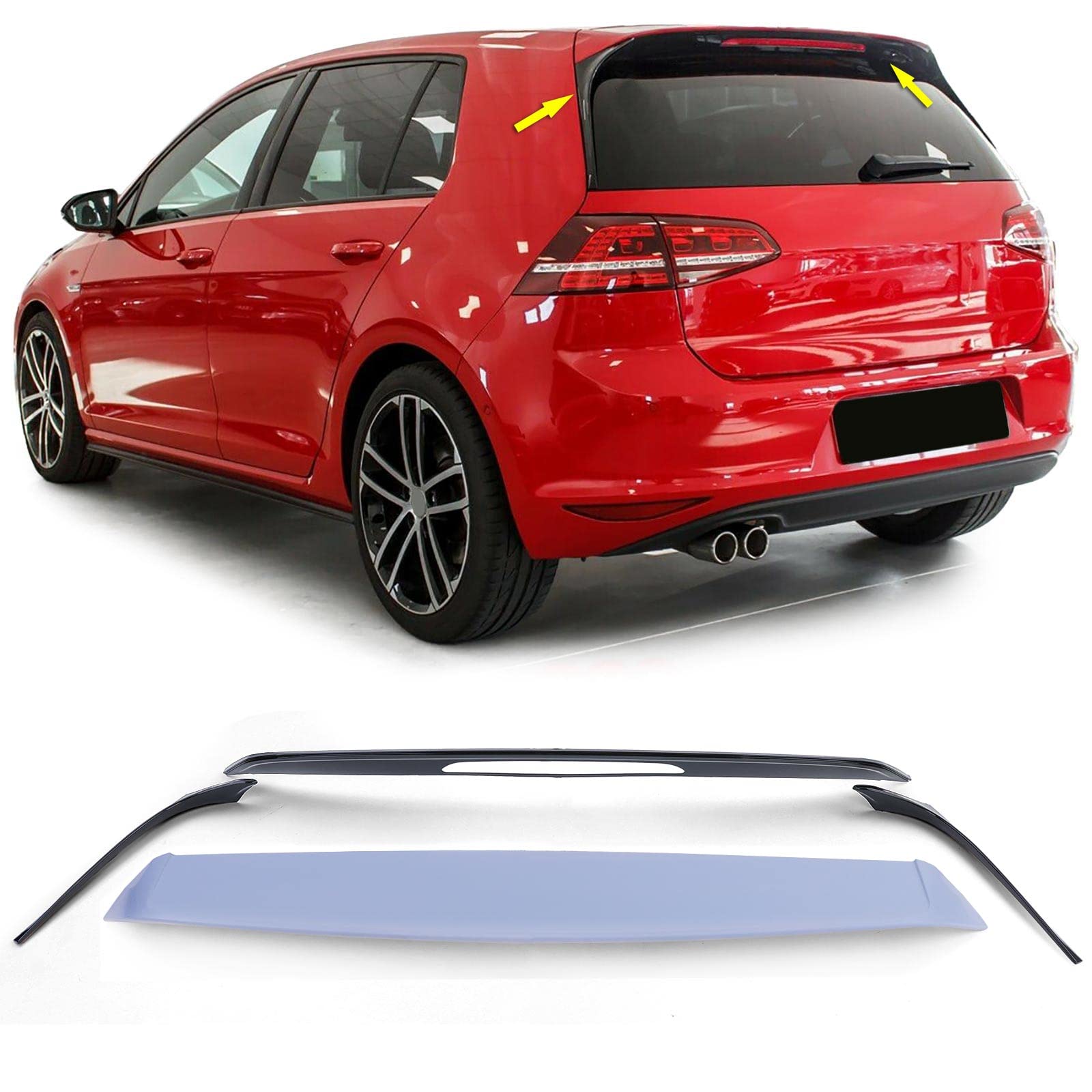 Sport Dachspoiler Heckspoiler Schwarz Glanz für VW Golf 7 Limousine 12-17 von Tenzo-R