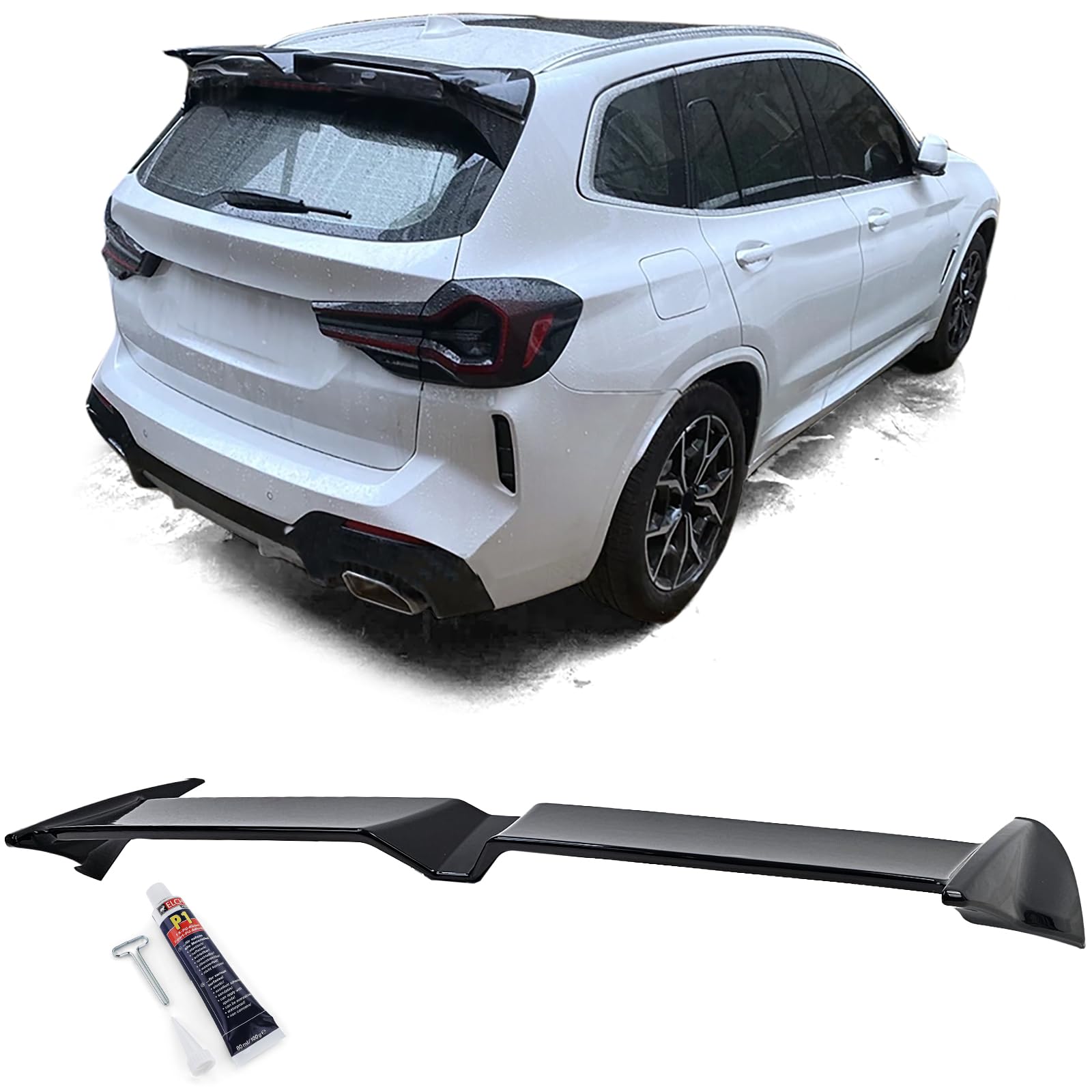 Sport Dachspoiler Performance Schwarz Glanz passend für BMW X3 G01 17-21 von Tenzo-R