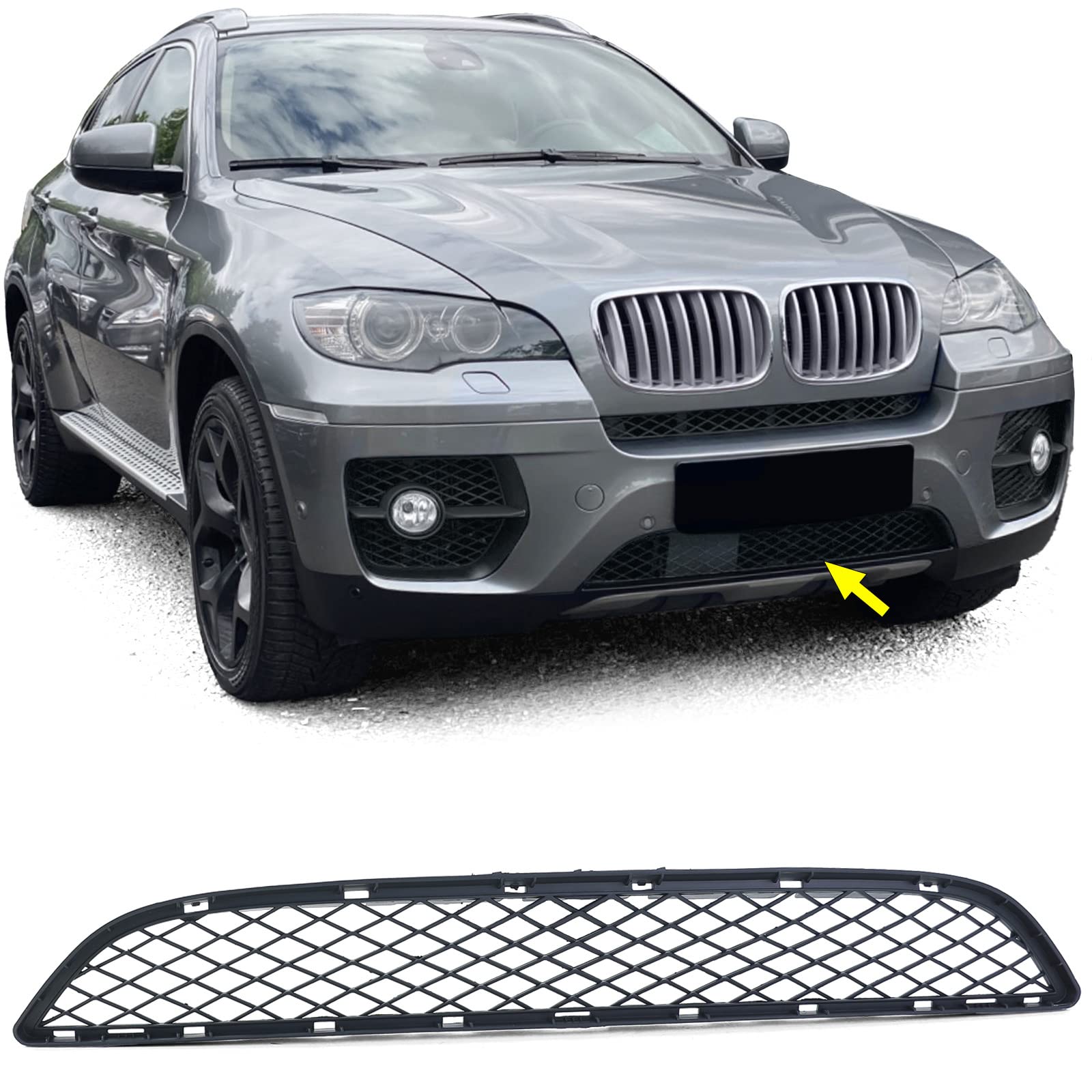 Sport Grill Gitter Stoßstange Mitte unten passend für BMW X6 E71 06-14 von Tenzo-R