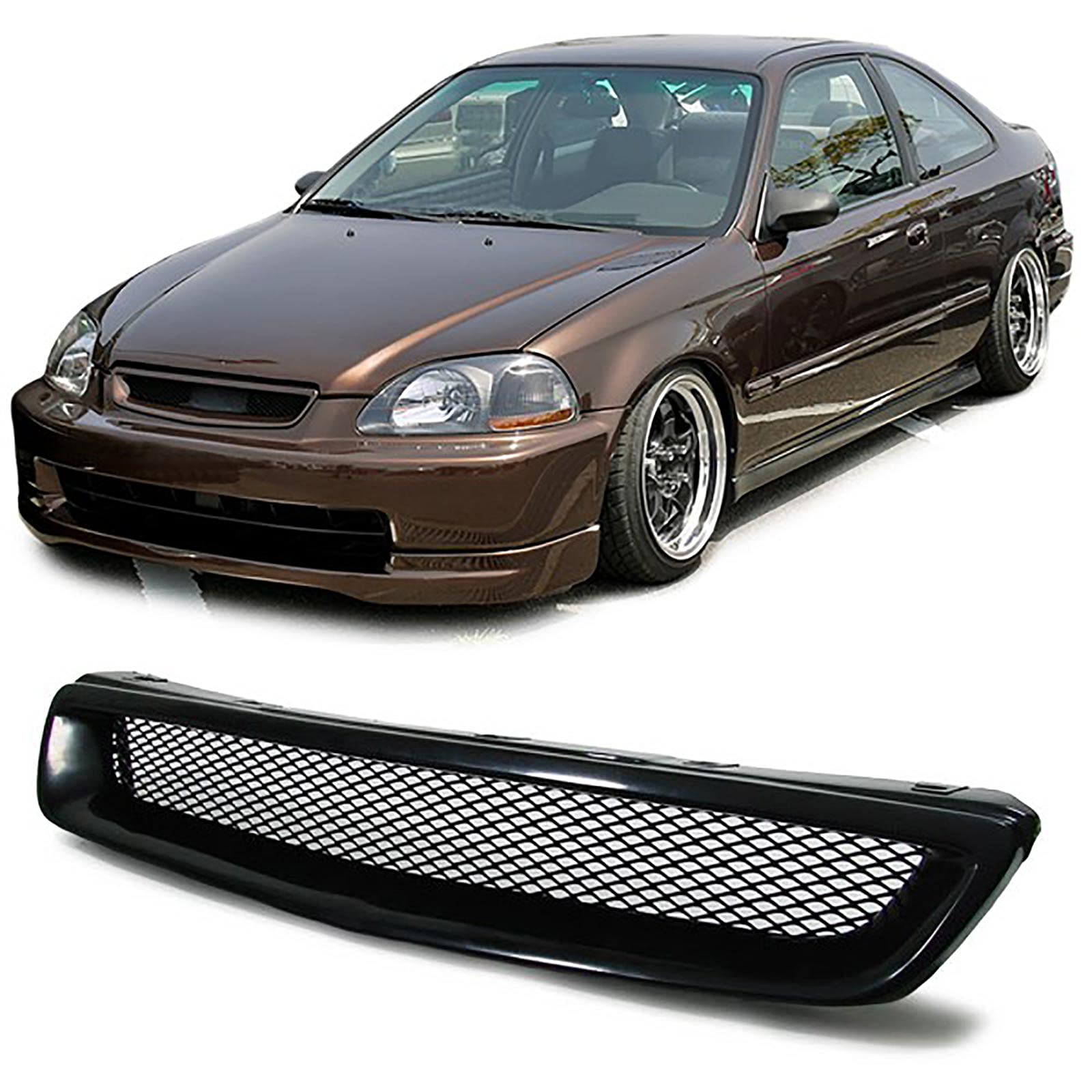 Sport Grill Kühlergrill ohne Emblem für Honda Civic 95-98 EJ EK EM1 von Tenzo-R