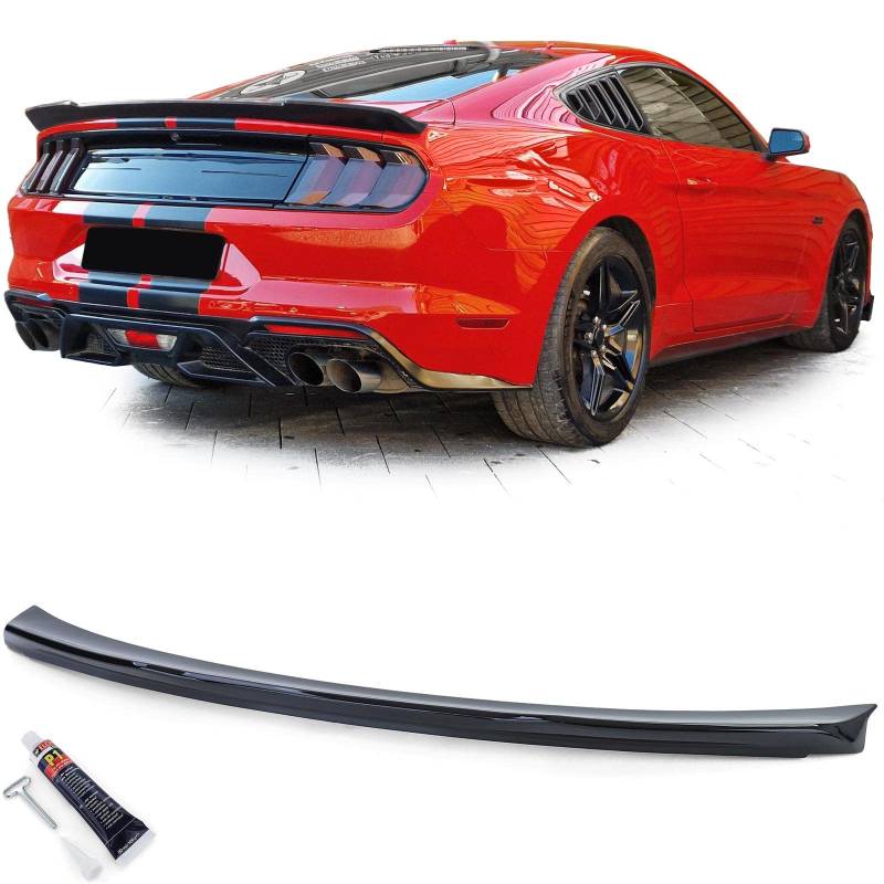 Sport Heck Spoiler Performance Schwarz Glanz für Ford Mustang Coupe 14-20 von Tenzo-R