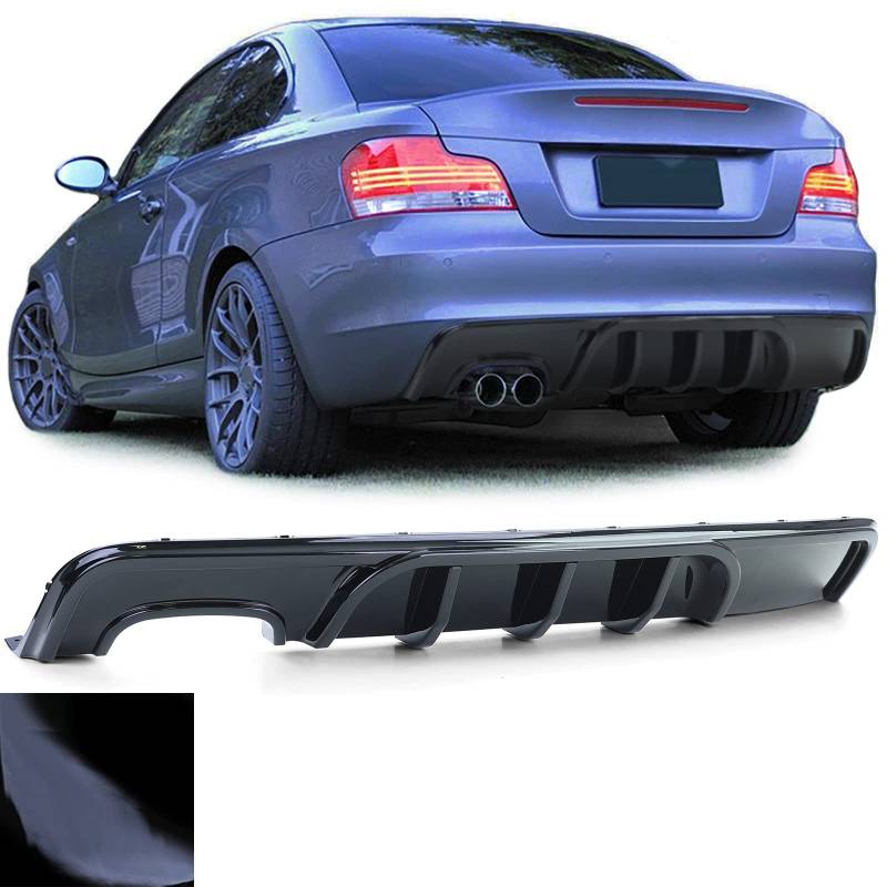 Sport Heckdiffusor Performance Schwarz Glanz passend für BMW 1er E82 E88 07-13 von Tenzo-R