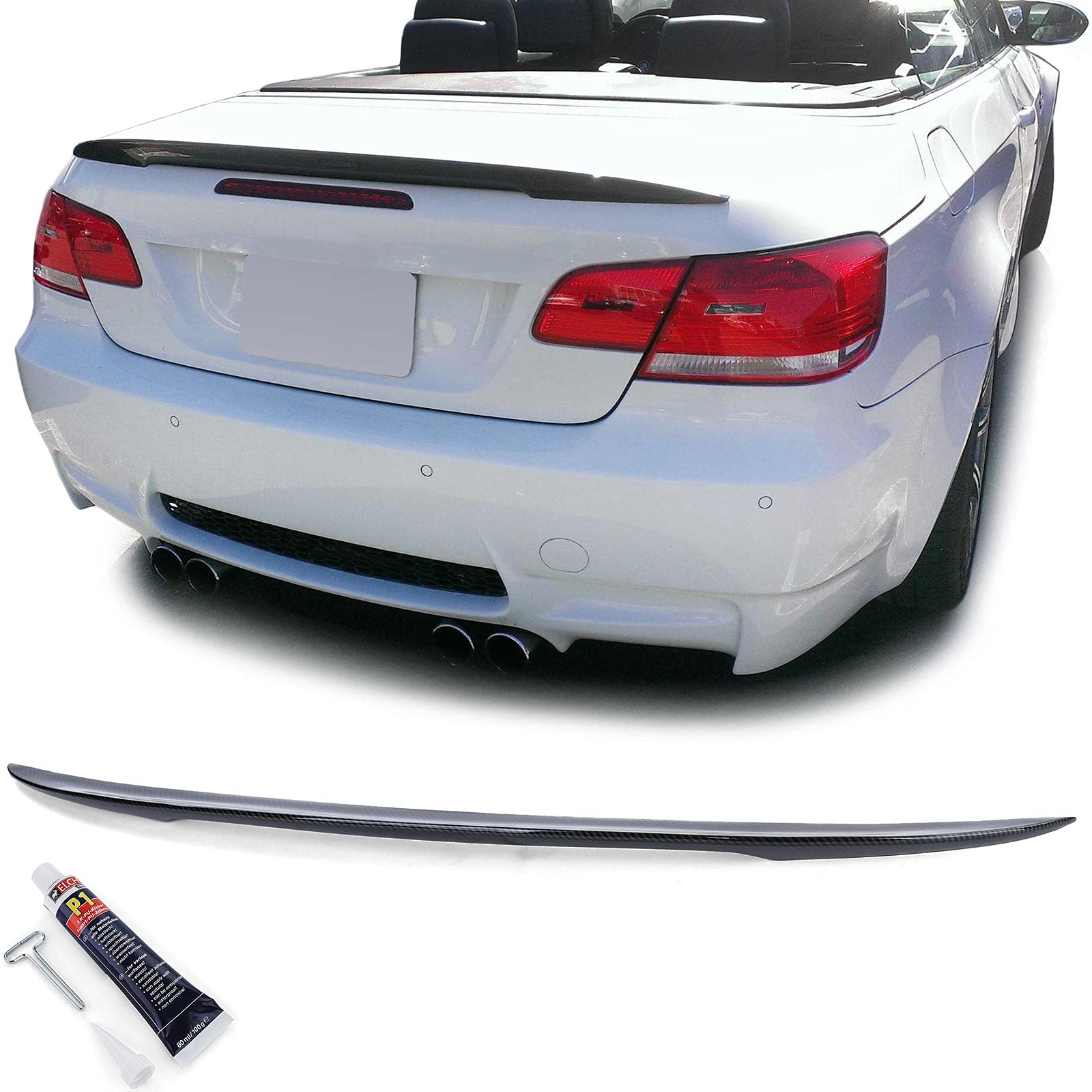 Sport Heckspoiler Carbon Optik mit ABE passend für BMW 3er E93 Cabrio 06-13 von Tenzo-R