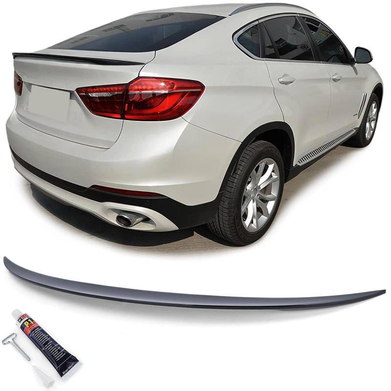 Sport Heckspoiler Lippe Schwarz Glanz mit ABE passend für BMW X6 F16 14-19 von Tenzo-R