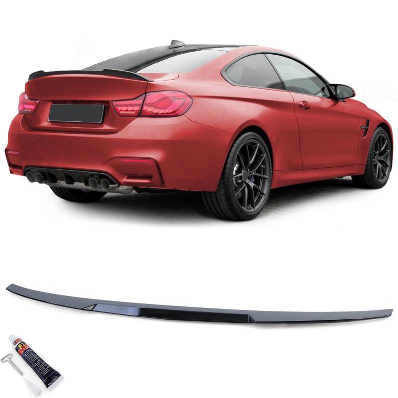 Sport Heckspoiler Lippe Schwarz Glanz passend für BMW 4er F32 Coupe 13-21 von Tenzo-R