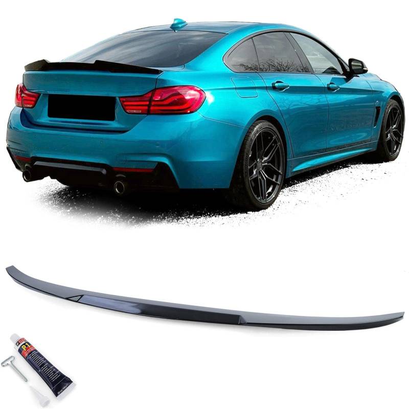 Sport Heckspoiler Lippe Schwarz Glanz passt für 4er BMW F36 Gran Coupe 13-21 von Tenzo-R