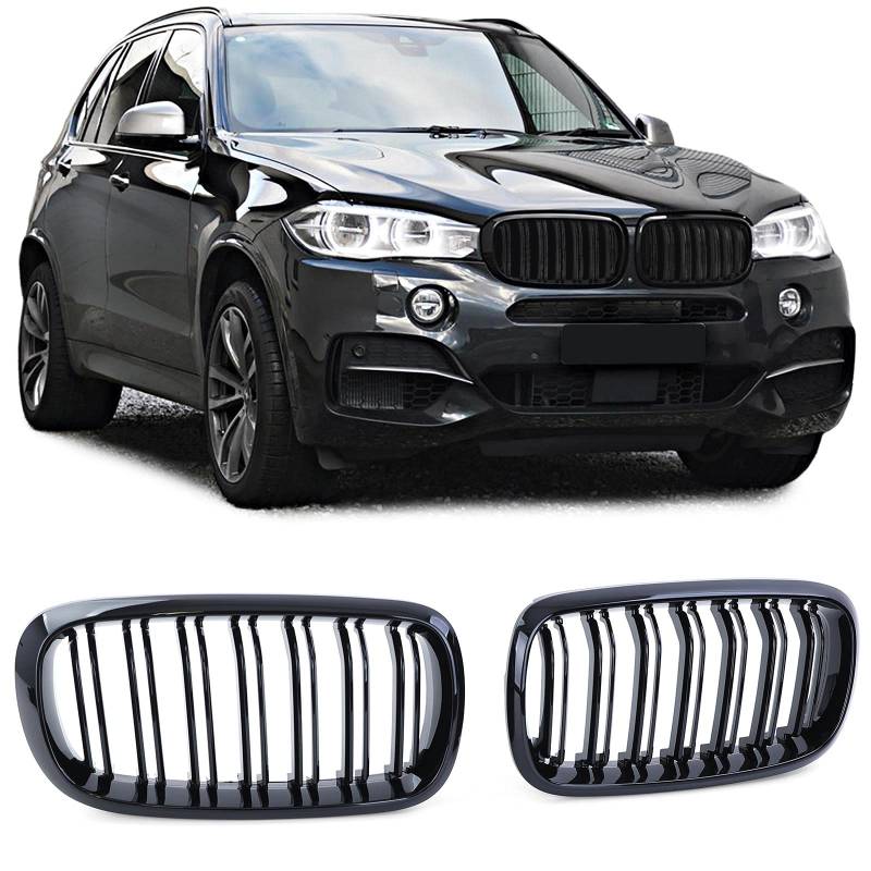 Sport Kühlergrill Doppelsteg Performance Glanz passend für BMW X5 F15 X6 F16 von Tenzo-R