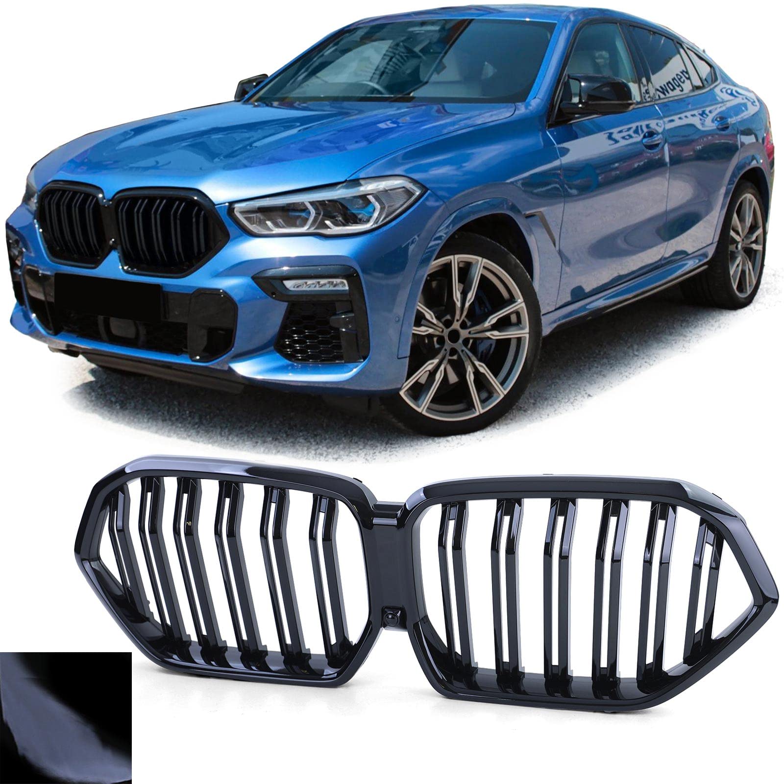 Sport Kühlergrill Doppelsteg Performance Glanz passend für BMW X6 G06 ab 19 von Tenzo-R