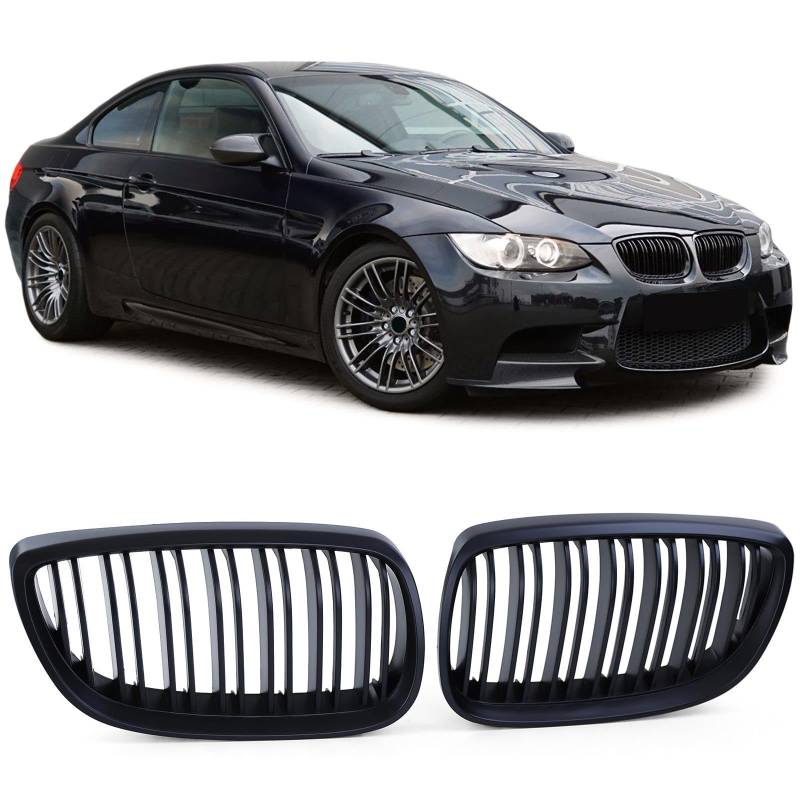 Sport Kühlergrill Doppelsteg Performance Matt passend für BMW 3er E92 E93 05-10 von Tenzo-R