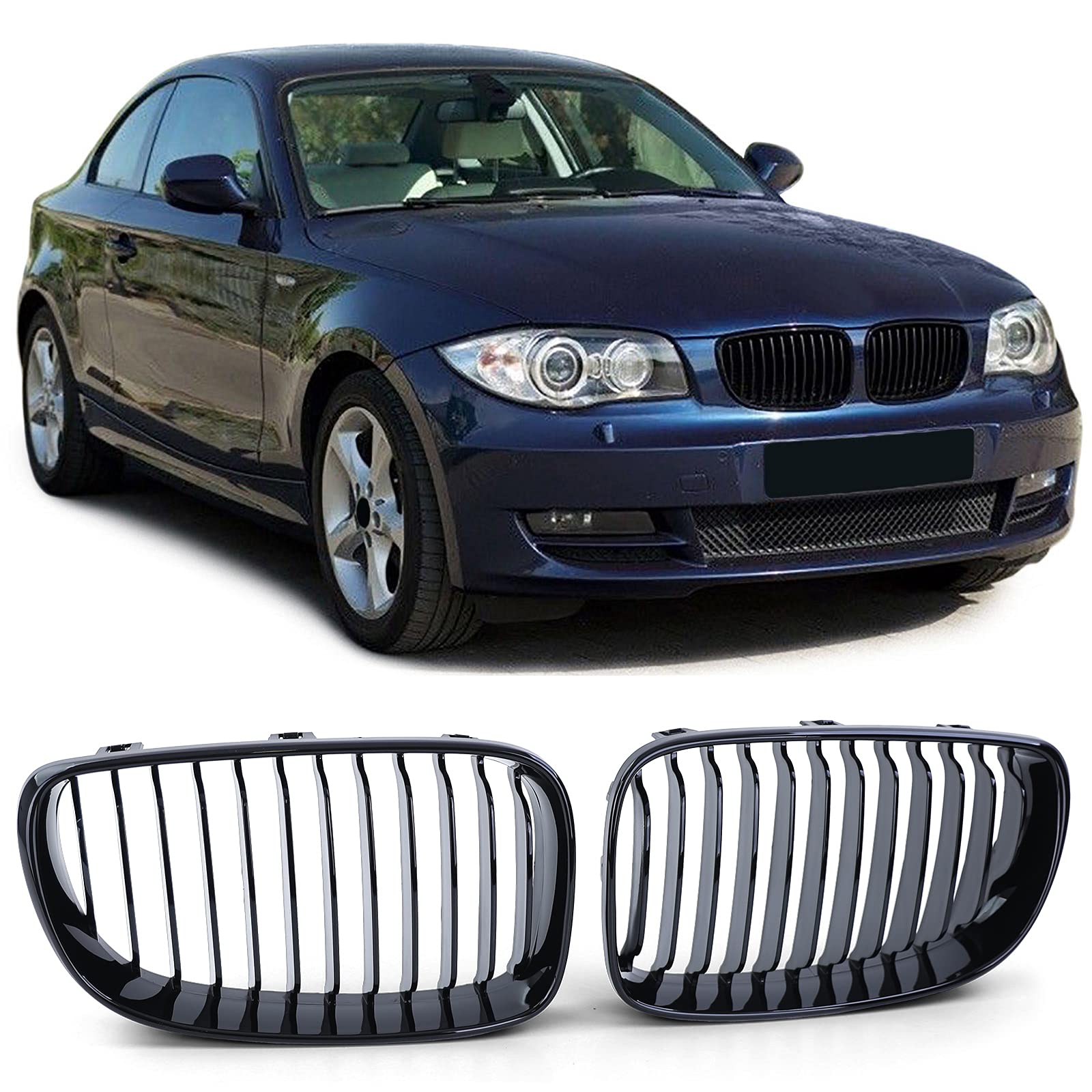 Sport Kühlergrill Performance Glanz passend für BMW 1er E81 E82 E87 E88 07-12 von Tenzo-R