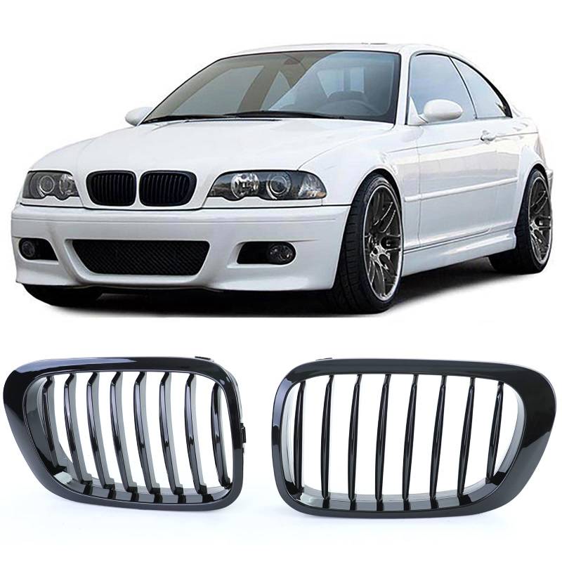 Sport Kühlergrill Performance Glanz passend für BMW 3er E46 Coupe Cabrio 99-03 von Tenzo-R