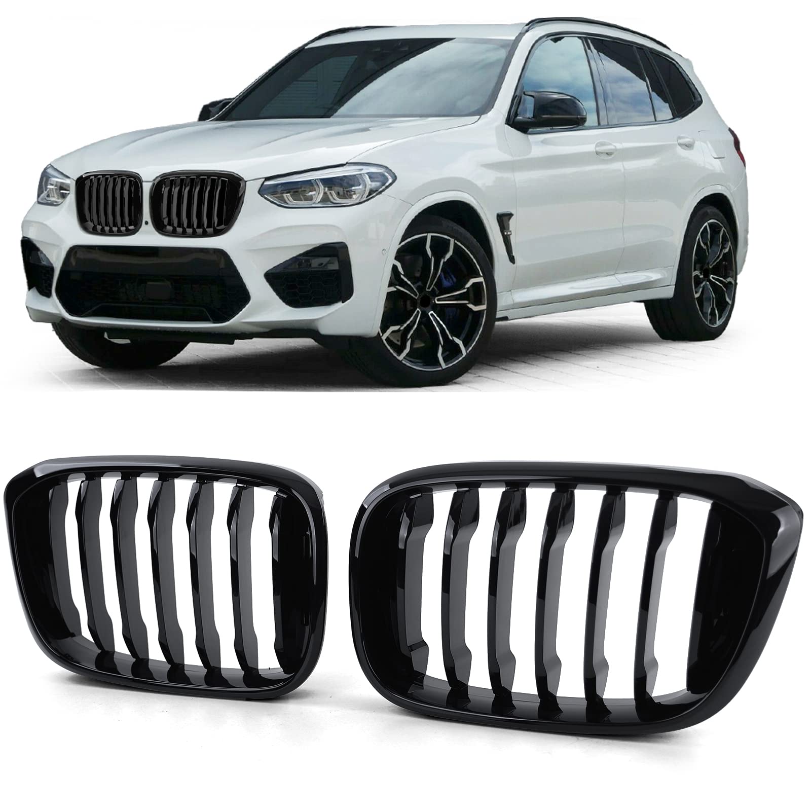 Sport Kühlergrill Performance Glanz passend für BMW X3 G01 X4 G02 17-21 von Tenzo-R