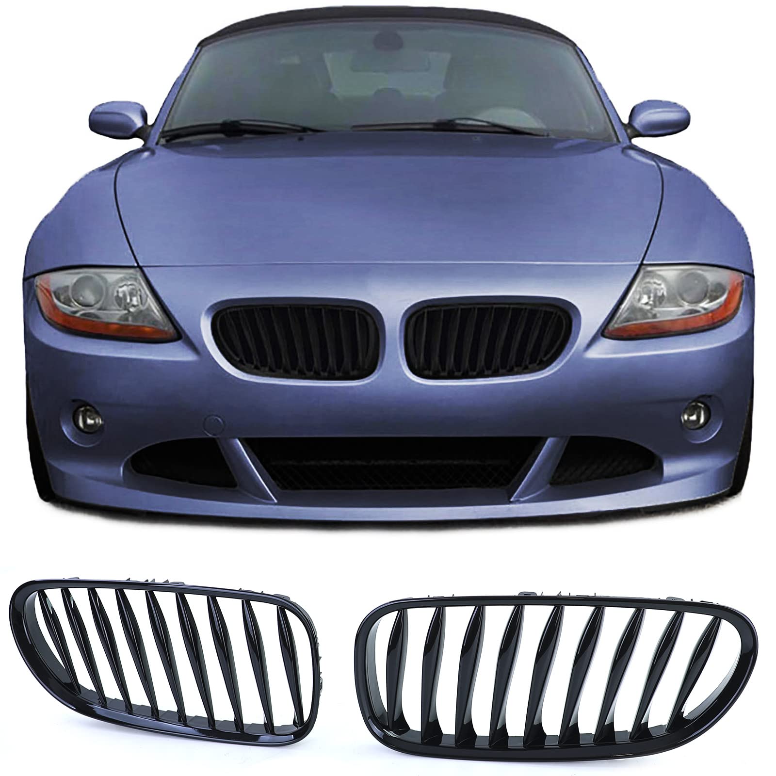 Sport Kühlergrill Performance Schwarz Glanz passend für BMW Z4 E85 E86 02-09 von Tenzo-R