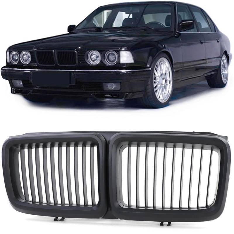 Sport Kühlergrill Performance Schwarz Matt passend für BMW 7er E32 86-94 von Tenzo-R