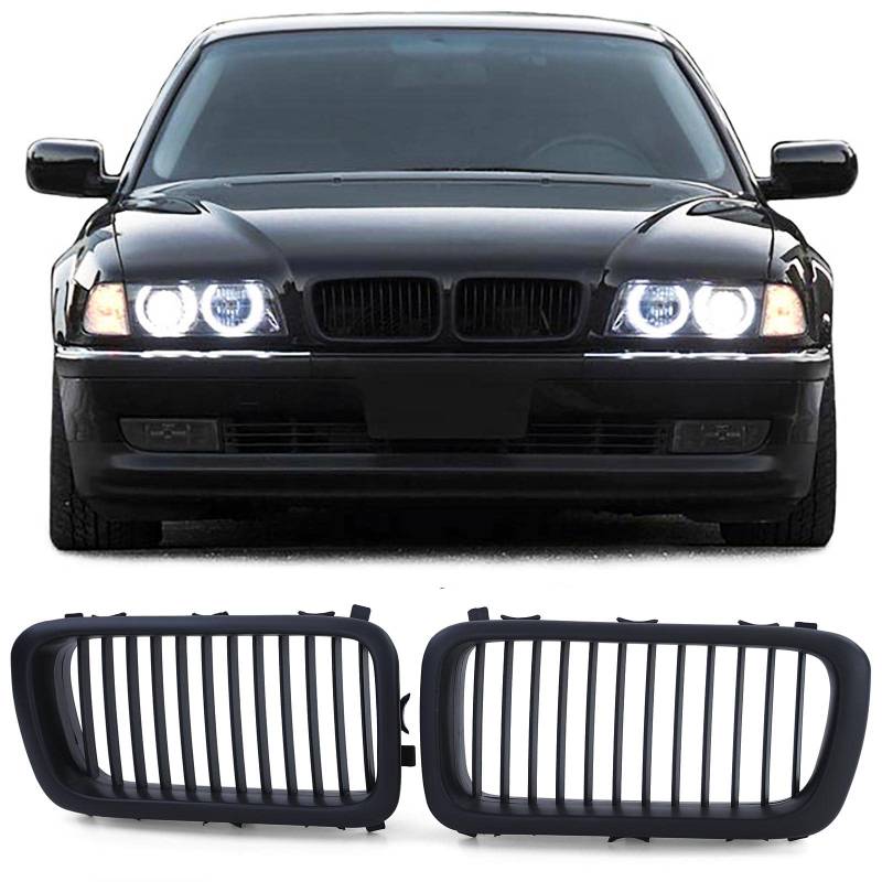 Sport Kühlergrill Performance Schwarz Matt passend für BMW 7er E38 94-01 von Tenzo-R