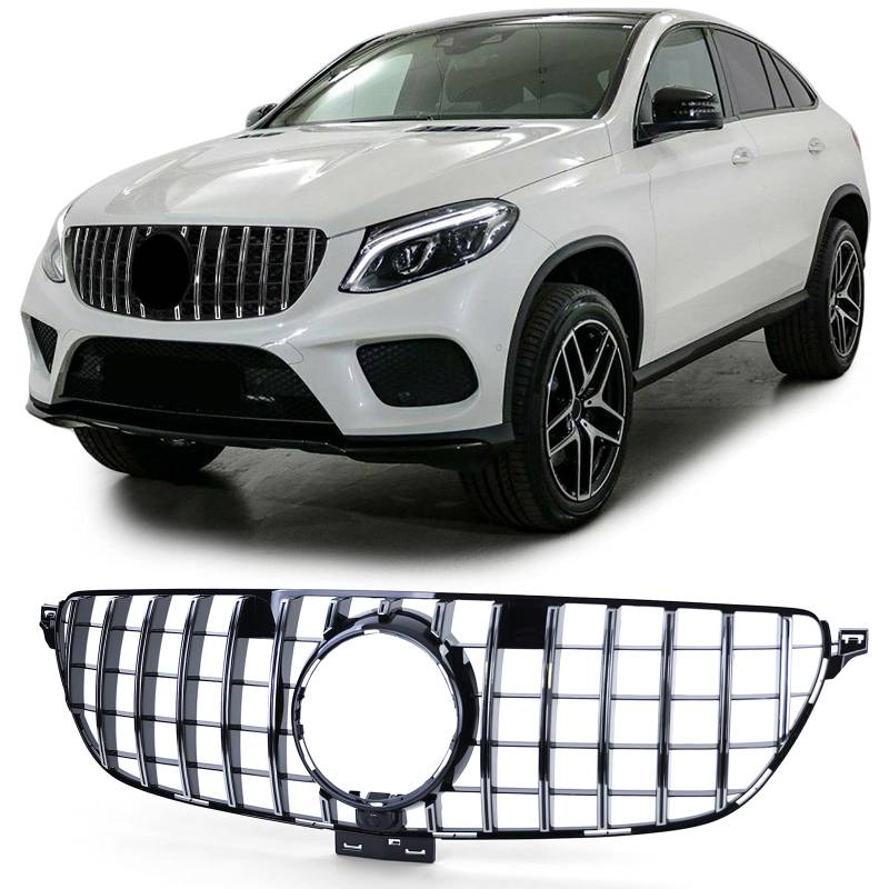 Sport Kühlergrill Schwarz Chrom für Mercedes GLE Coupe C292 15-19 von Tenzo-R