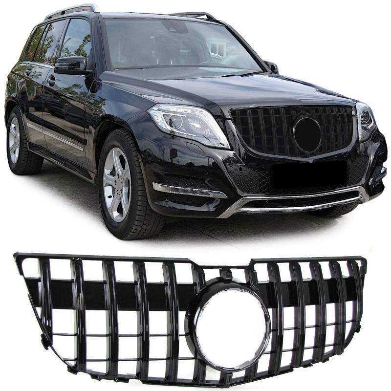 Sport Kühlergrill Schwarz Glanz für Mercedes GLK X204 Vorfacelift 08-12 von Tenzo-R