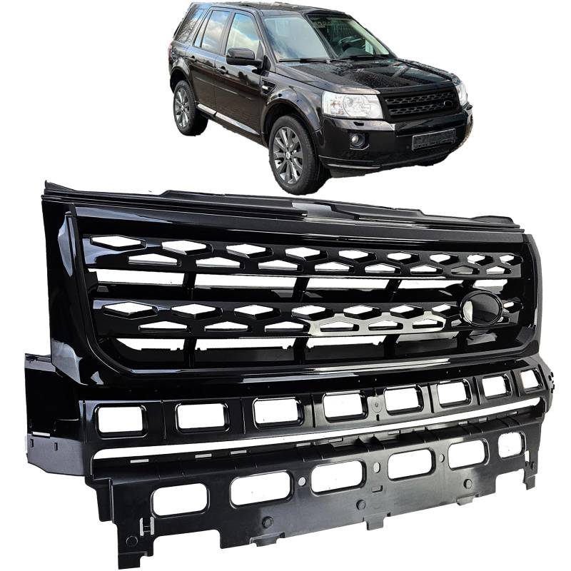 Sport Kühlergrill Schwarz Glanz passt für Land Rover Freelander 2 07-14 von Tenzo-R