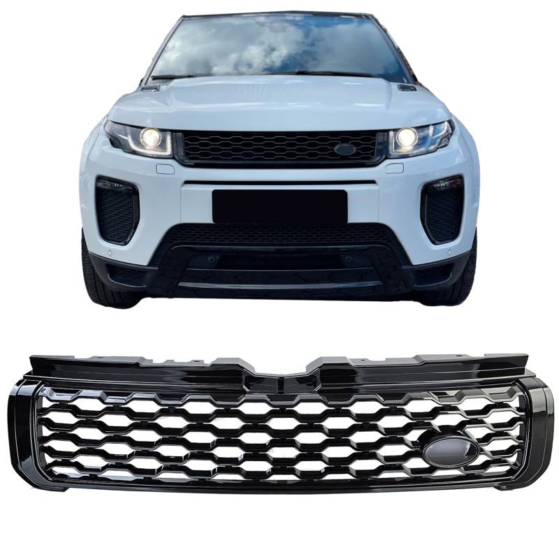 Sport Kühlergrill Schwarz Glanz passt für Range Rover Evoque L538 2015-2018 von Tenzo-R