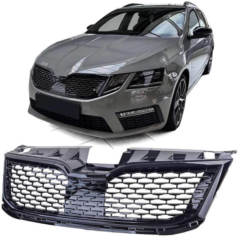 Sport Kühlergrill Waben Design passend für Skoda Octavia 5E Facelift 17-20 von Tenzo-R