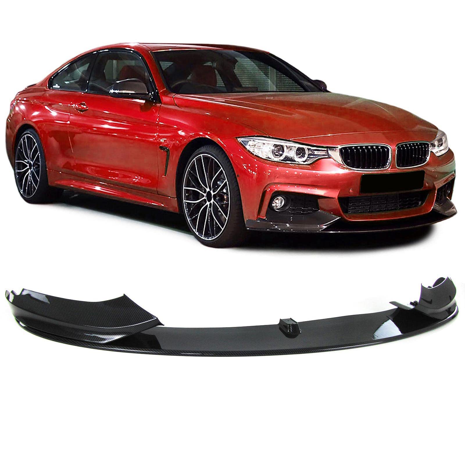 Front Spoilerlippe Ansatz Stoßstange Sport Optik Carbon Look passend für BMW F32 von Tenzo-R