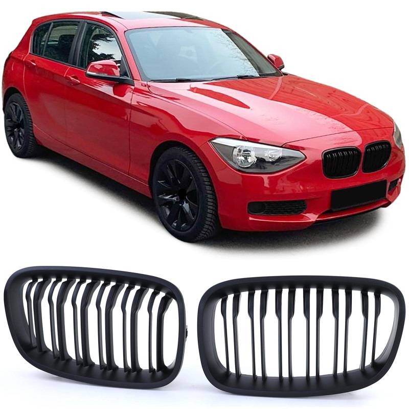 Sport Kühlergrill Doppelsteg Performance Matt passend für 1er BMW F20 F21 10-14 von Tenzo-R