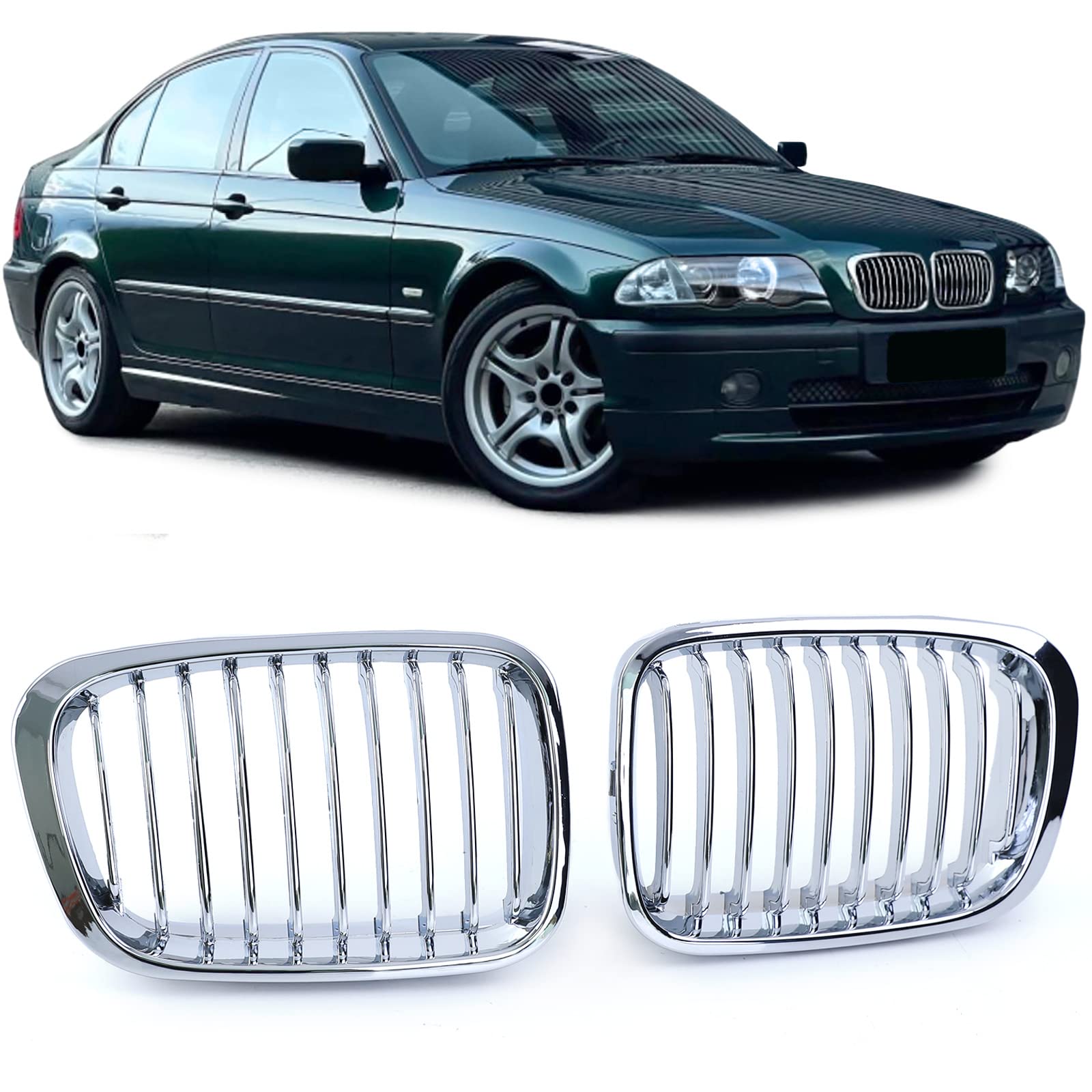 Kühlergrill Performance Chrom passend für 3er BMW E46 Limousine Touring 98-01 von Tenzo-R