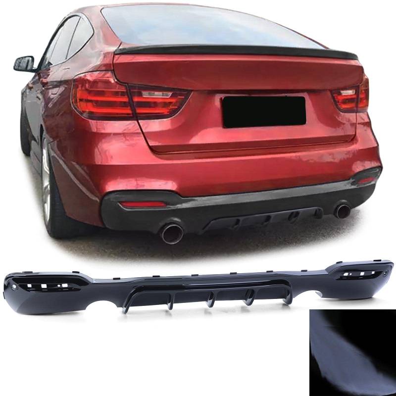 Heckdiffusor Performance Schwarz Glanz passt für 3er BMW GT F34 340i von Tenzo-R