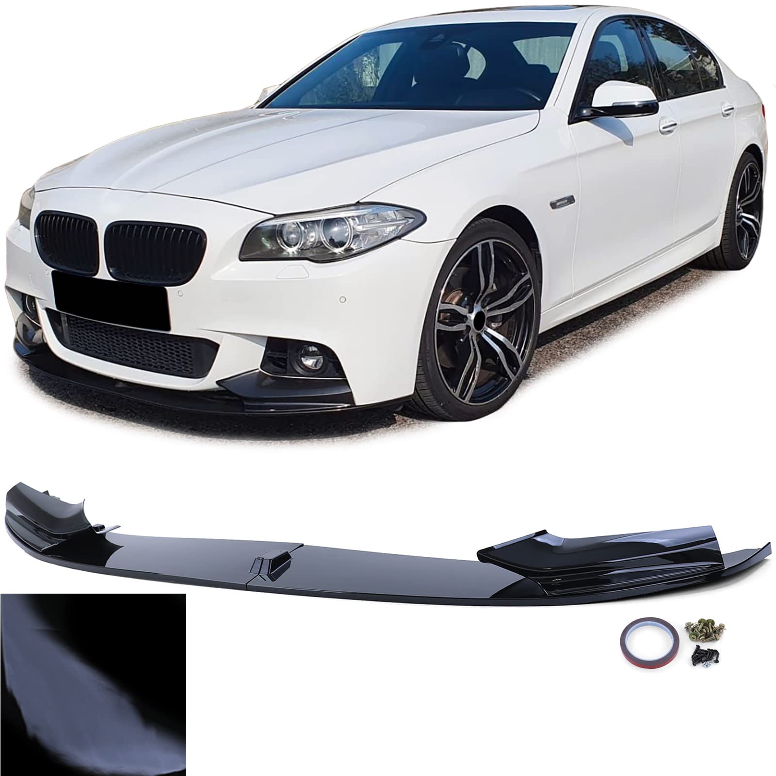 Front Spoiler Lippe Performance Glanz passend für BMW 5er F10 F11 10-17 von Tenzo-R