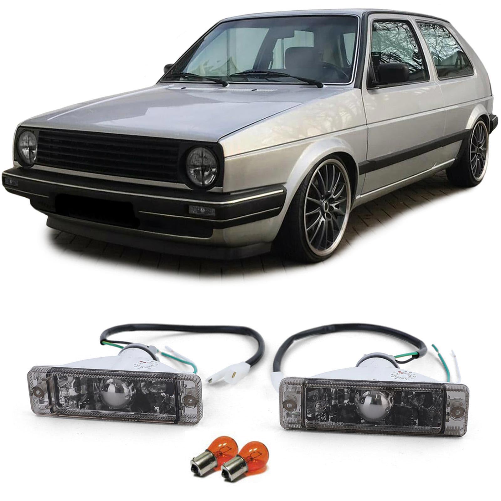 Tenzo-R Klarglas Blinker mit Standlicht Schwarz Smoke für VW Golf 1 2 Jetta 1 2 Polo 86C von Tenzo-R