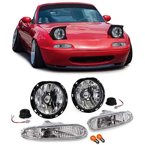 Tenzo-R Klarglas Scheinwerfer mit Blinker chrom Set für Mazda MX5 NA 90-98 von Tenzo-R