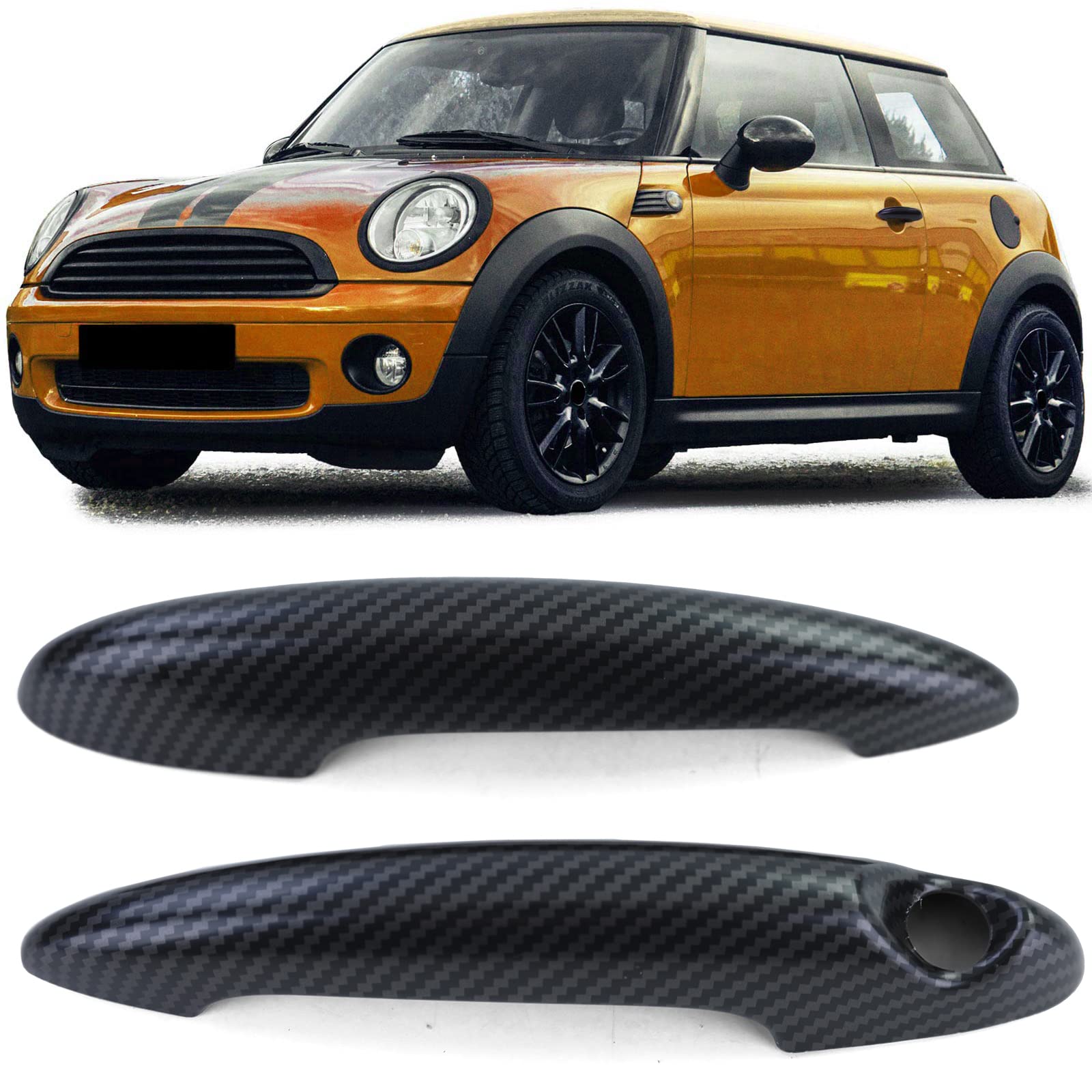 Türgriffe Cover Carbon Look passend für Mini R55 R56 R57 R58 R59 R60 R61 von Tenzo-R