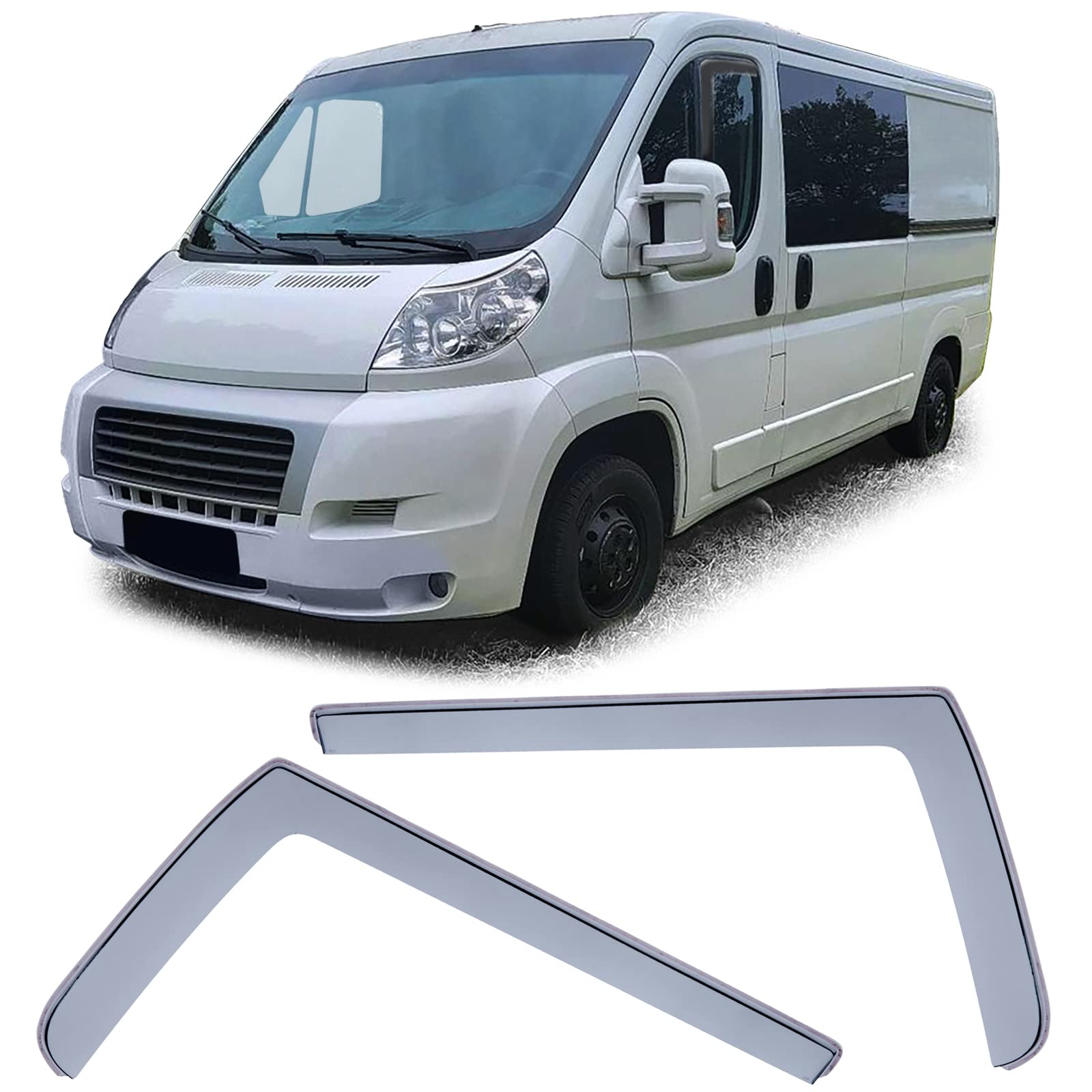 Windabweiser Regenabweiser Windschutz Hell für Fiat Ducato 3 250 ab 06 von Tenzo-R