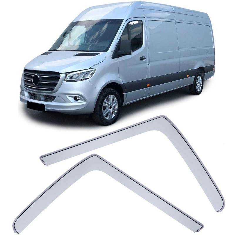 Windabweiser Regenabweiser Windschutz Hell für Mercedes Sprinter W907 ab 18 von Tenzo-R