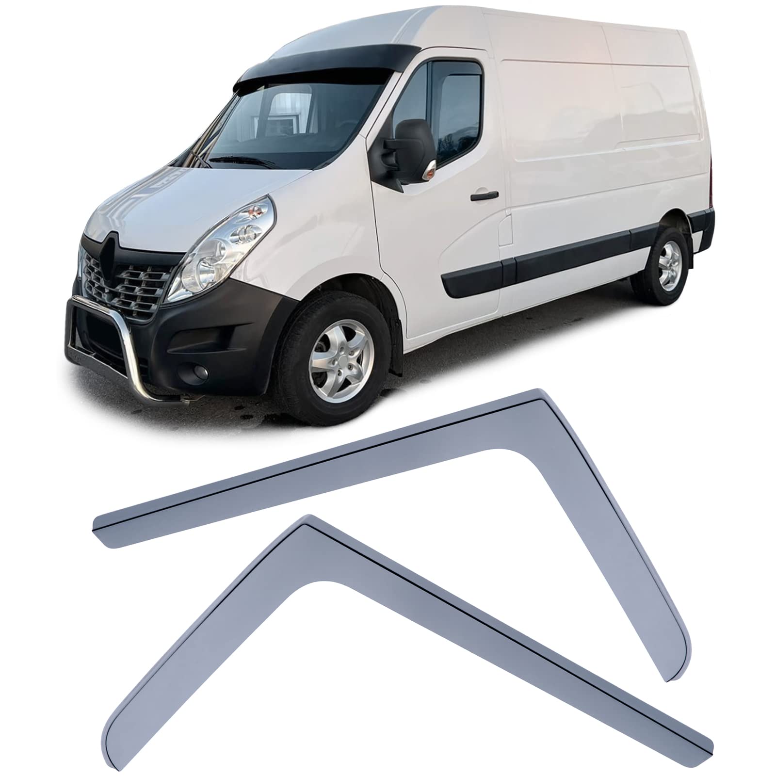 Windabweiser Regenabweiser Windschutz Schwarz Smoke für Renault Master 3 ab 10 von Tenzo-R