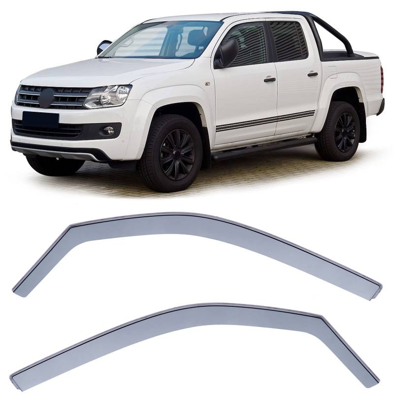 Windabweiser Regenabweiser Windschutz Schwarz Smoke für VW Amarok 2H ab 09 von Tenzo-R