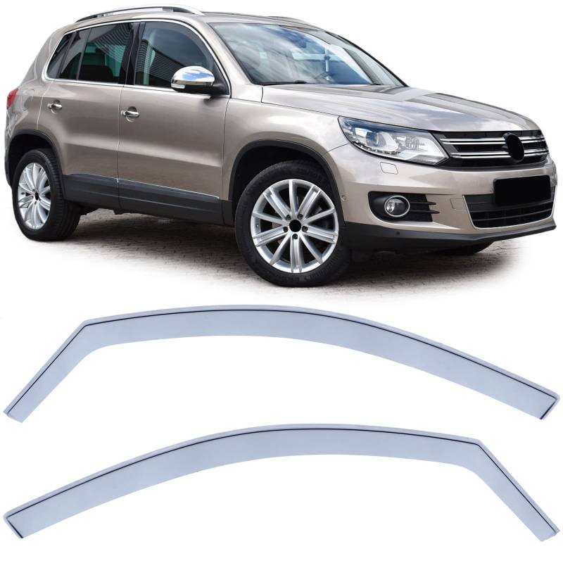 Windabweiser Regenabweiser Windschutz Schwarz Smoke für VW Tiguan 5N 07-15 von Tenzo-R