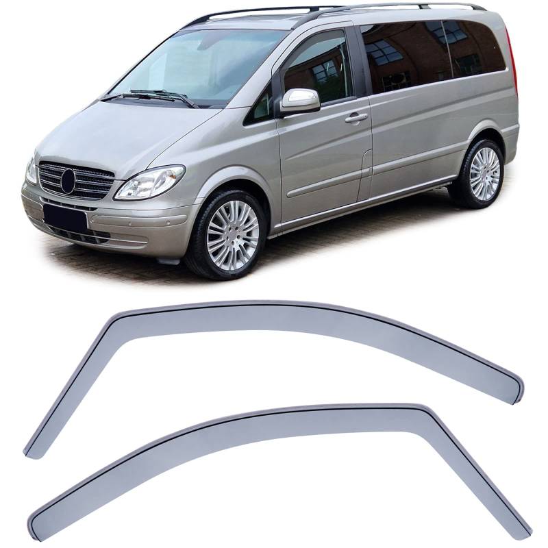 Windabweiser Regenabweiser Windschutz Schwarz für Mercedes Vito Viano W639 03-13 von Tenzo-R