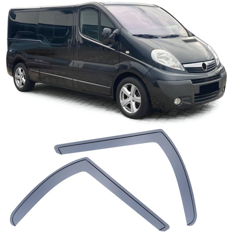 Windabweiser Regenabweiser Windschutz Schwarz für Opel Vivaro E7 F7 J7 01-14 von Tenzo-R