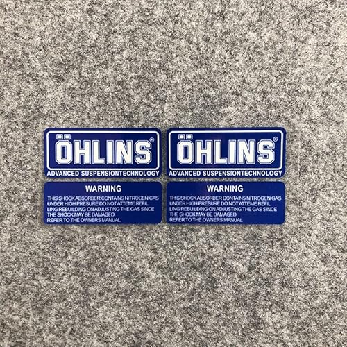 TERAM LOISIRS Ohlins Aufkleber, selbstklebend, für Motorrad/Auto, Blau von Teram Loisirs