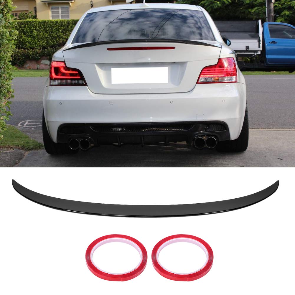 Terisass Heckspoiler A Style Spoiler Protector Lip Fit für 1er E82 Coupé Cabrio, 1er E88 Cabrio glänzend schwarz von Terisass