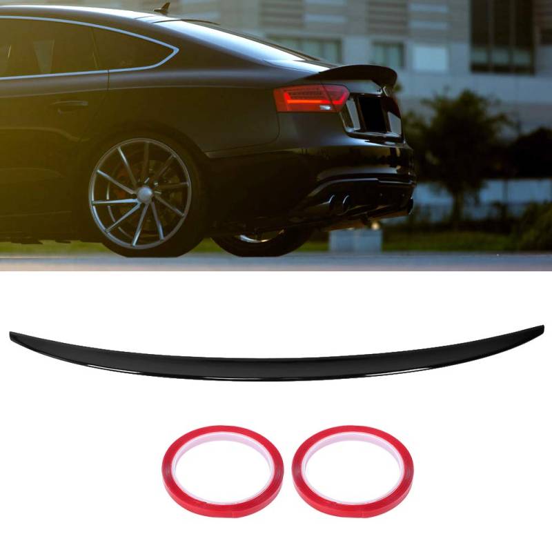 Terisass a5 Heckspoiler Lippe Spoiler Protector Lip Fit für A5 B8/B8.5 Sportback, S5 B8/B8.5 Sportback glänzend schwarz Stoßstangenschutz Spoilerlippe Protektor von Terisass